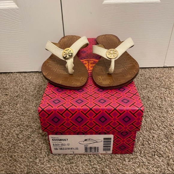 DAMAGED Tory Burch Thora Thong Sandals - Picture 2 of 9